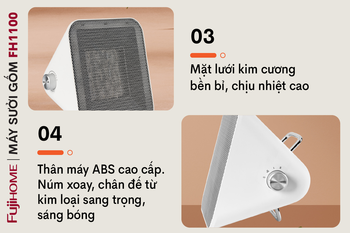 Hình ảnh chi tiết Quạt sưởi gốm FUJIHOME FH1100 - Ảnh số 11