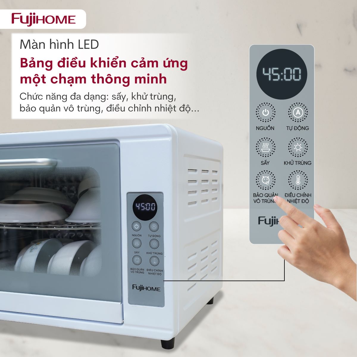 Hình ảnh chi tiết Tủ sấy tiệt trùng đa năng Fujihome DD48 (IMEI) - Ảnh số 17