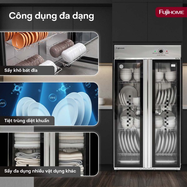 Hình ảnh chi tiết Tủ sấy chén bát tiệt trùng  Fujihome DD300A (IMEI) - Ảnh số 5