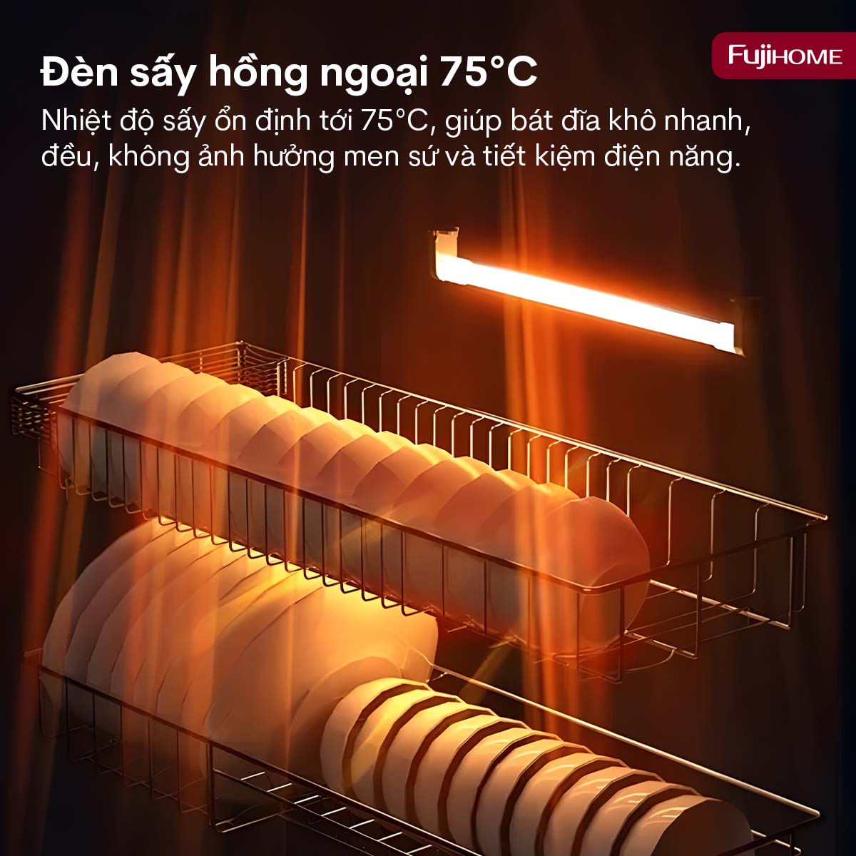 Hình ảnh chi tiết Tủ sấy chén bát tiệt trùng Fujihome DD400A (IMEI) - Ảnh số 13