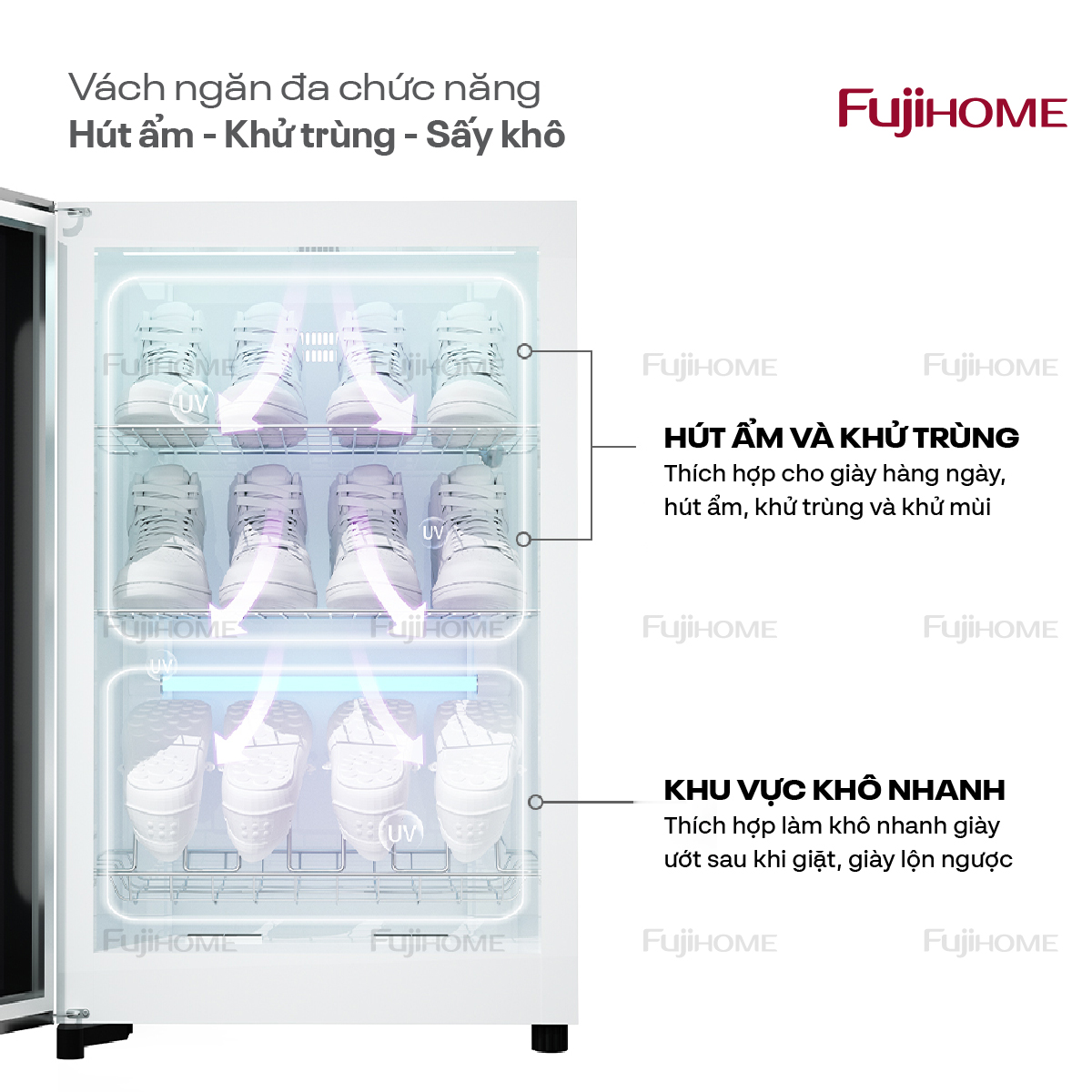 Hình ảnh chi tiết Tủ sấy giày dép khử khuẩn Fujihome SD68 (IMEI) - Ảnh số 12