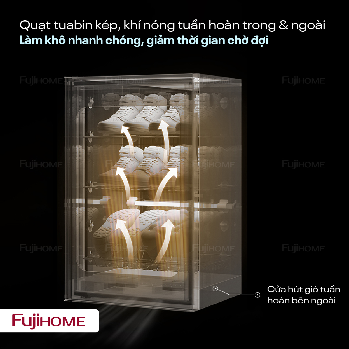 Hình ảnh chi tiết Tủ sấy giày dép khử khuẩn Fujihome SD68 (IMEI) - Ảnh số 11