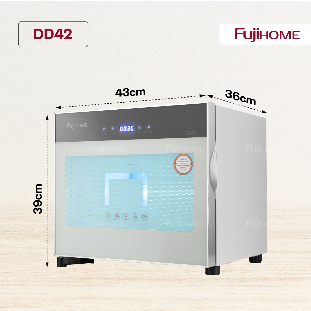 Hình ảnh chi tiết Tủ sấy chén bát tiệt trùng Fujihome DD42 (IMEI) - Ảnh số 6