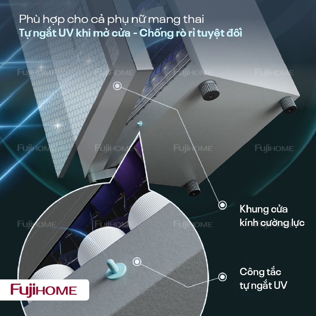 Hình ảnh chi tiết Tủ sấy chén bát tiệt trùng Fujihome DD128 (IMEI) - Ảnh số 5
