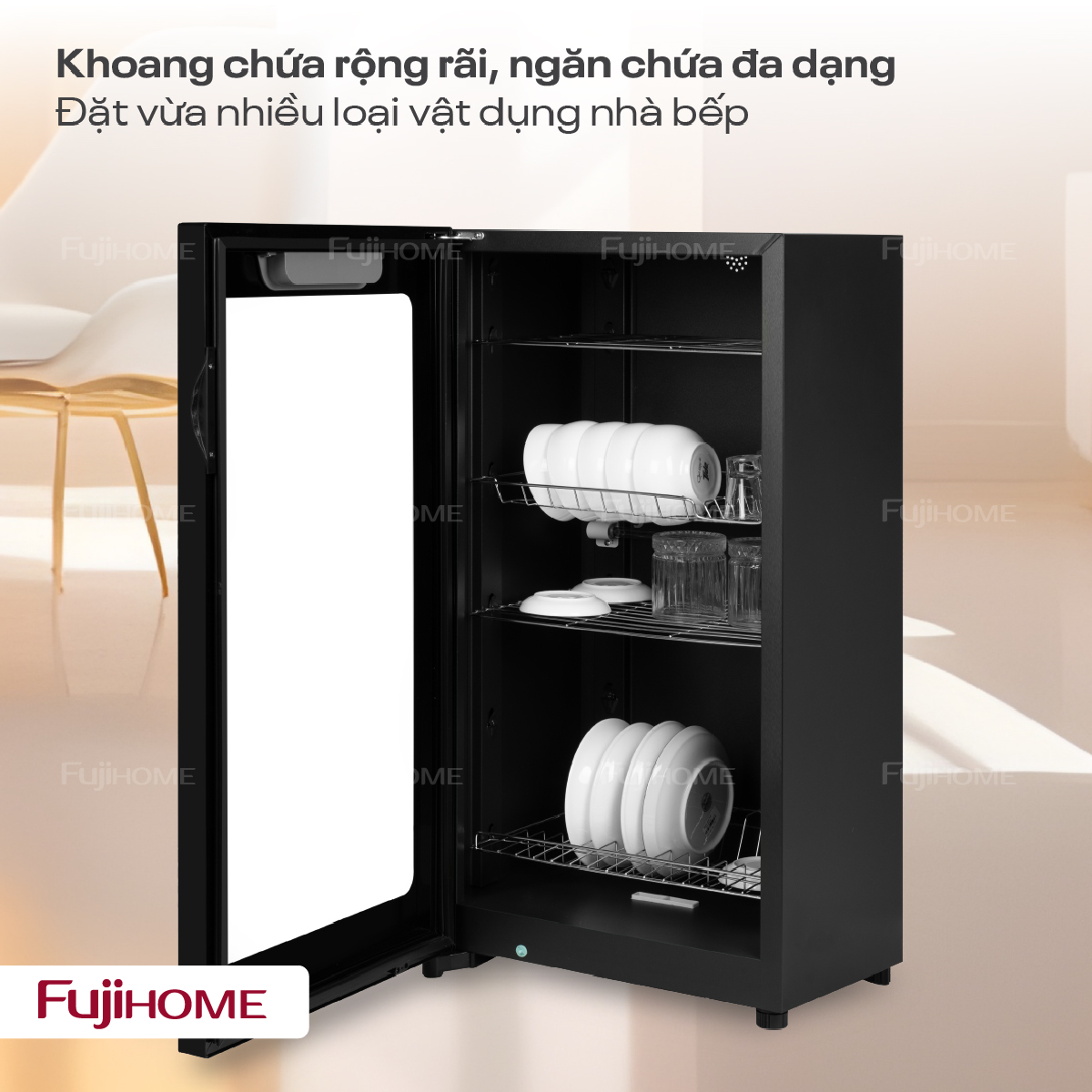 Hình ảnh chi tiết Tủ sấy chén bát tiệt trùng Fujihome DD128 (IMEI) - Ảnh số 7