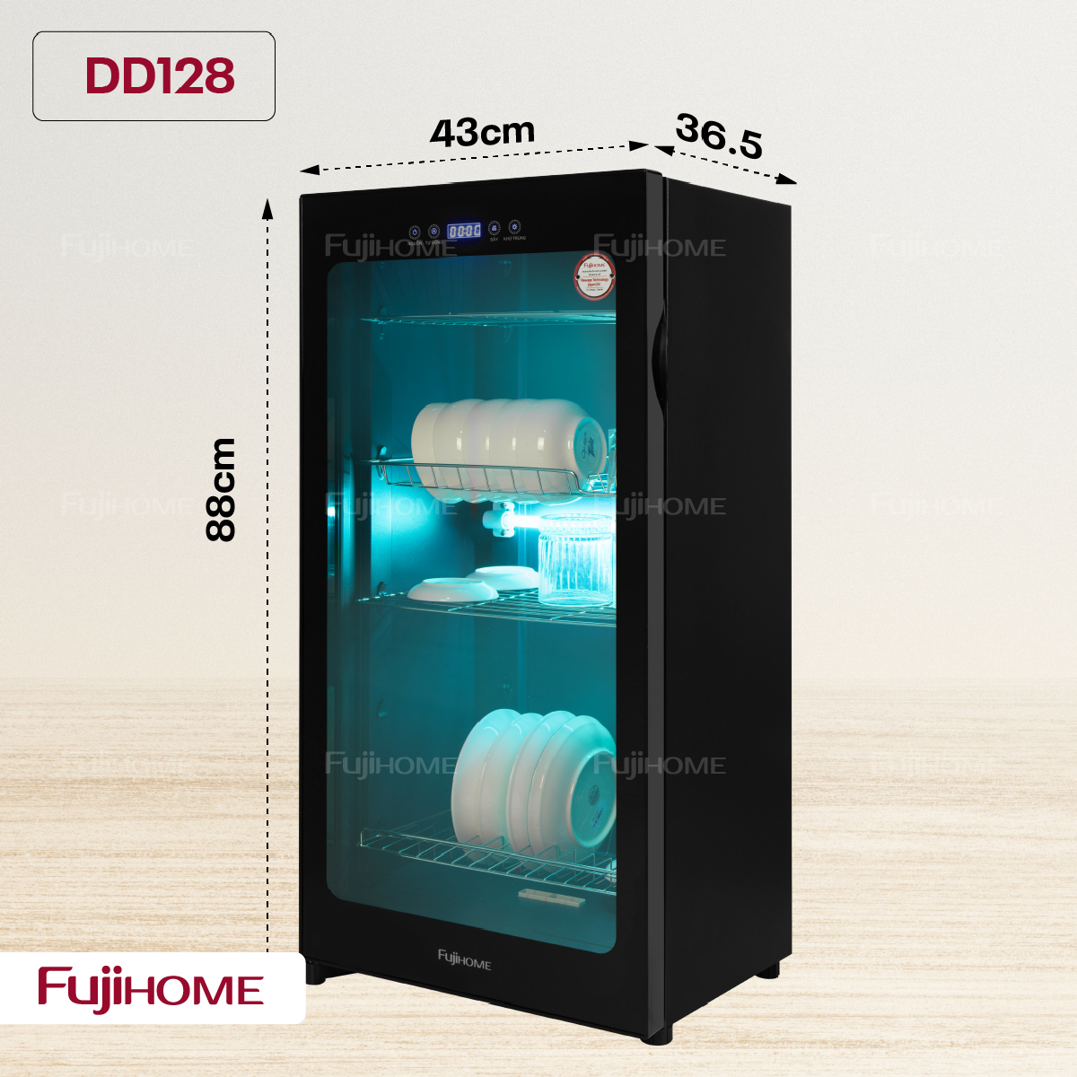 Hình ảnh chi tiết Tủ sấy chén bát tiệt trùng Fujihome DD128 (IMEI) - Ảnh số 11