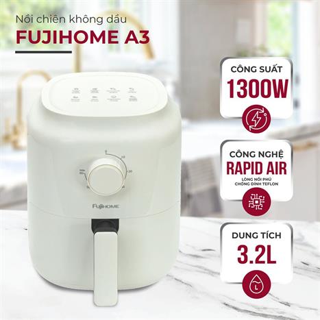 Hình ảnh chi tiết Nồi chiên không dầu mini Fujihome A3 ( 3,2lit) - Ảnh số 3